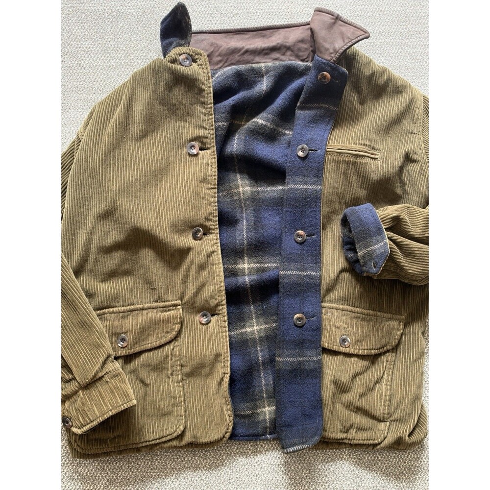 Vintage St. John’s Bay Corduroy / Wool Flannel Reversible Barn Chore Jacket XLT